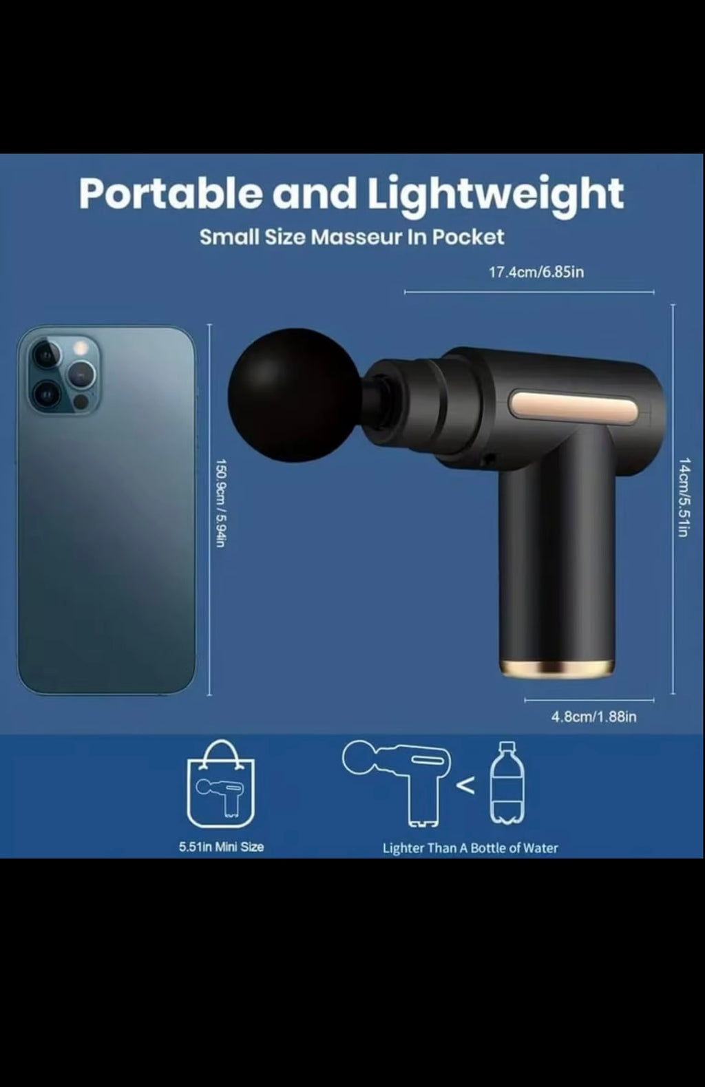 Multicolor FULL BODY ELECTRIC MASSAGER GUN